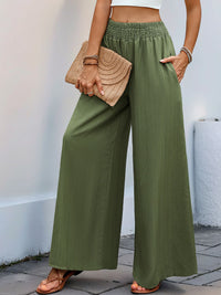 Perfee Smocked Wide Leg Pants Trandify Deal