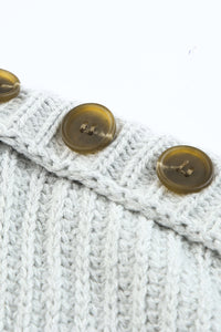 Side Slit Boat Neck Long Sleeve Sweater Trandify Deal