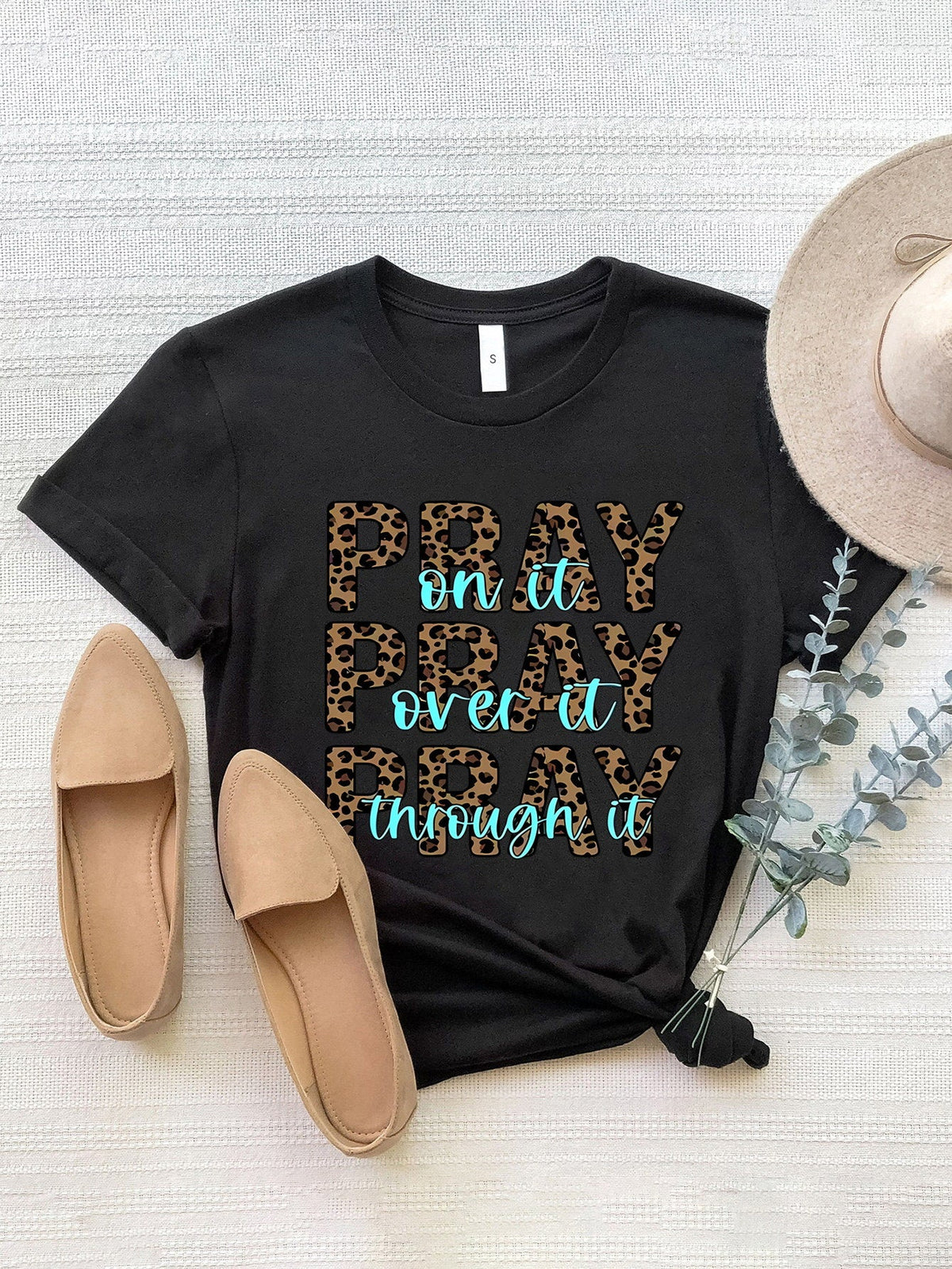 Letter Graphic Round Neck Short Sleeve T-Shirt Trandify deal