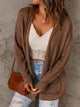 Pocketed Open Front Long Sleeve Cardigan Trandify Deal