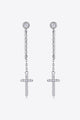 Moissanite 925 Sterling Silver Cross Earrings Trandify Deal