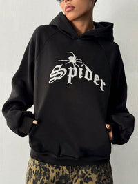 SPIDER Long Sleeve Hoodie with Kangaroo Pocket Trandify Deal