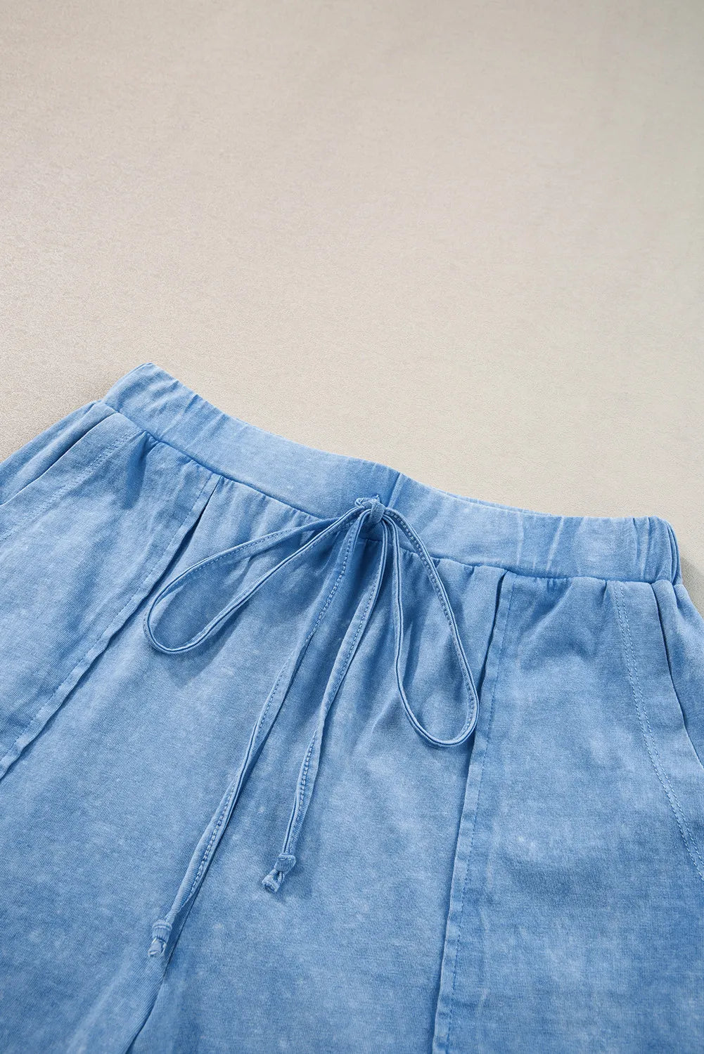 Round Neck Short Sleeve Top and Shorts Set Trandify Deal