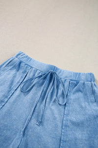 Round Neck Short Sleeve Top and Shorts Set Trandify Deal