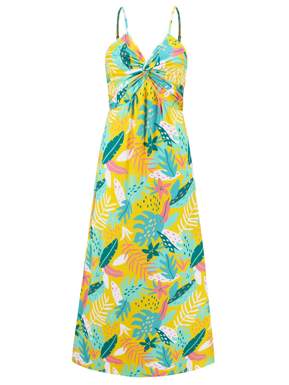 Twisted Printed V-Neck Cami Dress Trandify deal