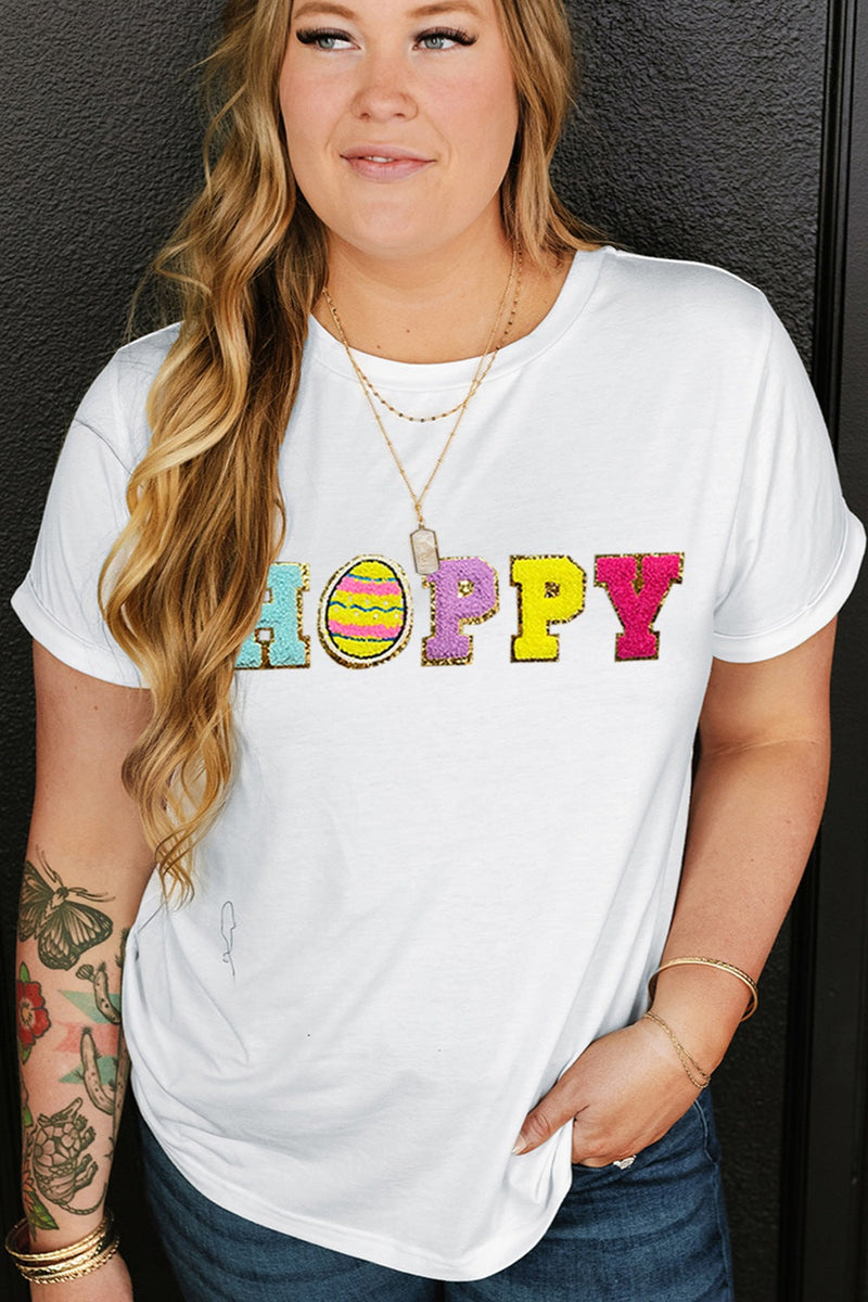 Plus Size Round Neck Short Sleeve T-Shirt Trandify deal