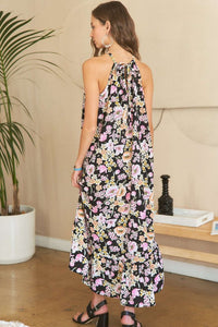 ADORA Floral Grecian Neck Midi Dress Trandify Deal