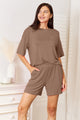 Basic Bae Full Size Soft Rayon Half Sleeve Top and Shorts Set Trandify Deal