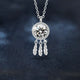 1 Carat Moissanite Dreamcatcher Pendant Necklace for Women