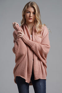 Open Front Batwing Sleeve Cardigan Trandify Deal