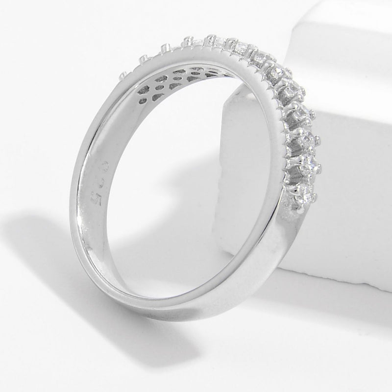 925 Sterling Silver Inlaid Zircon Ring Trandify Deal
