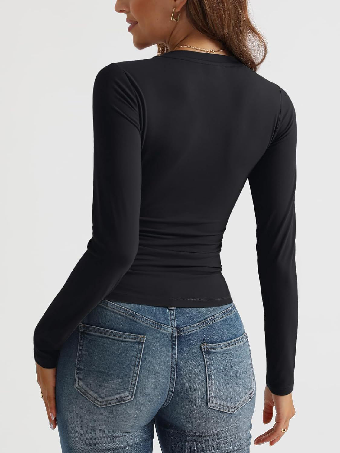 Lovelet V-Neck Long Sleeve T-Shirt Trandify Deal
