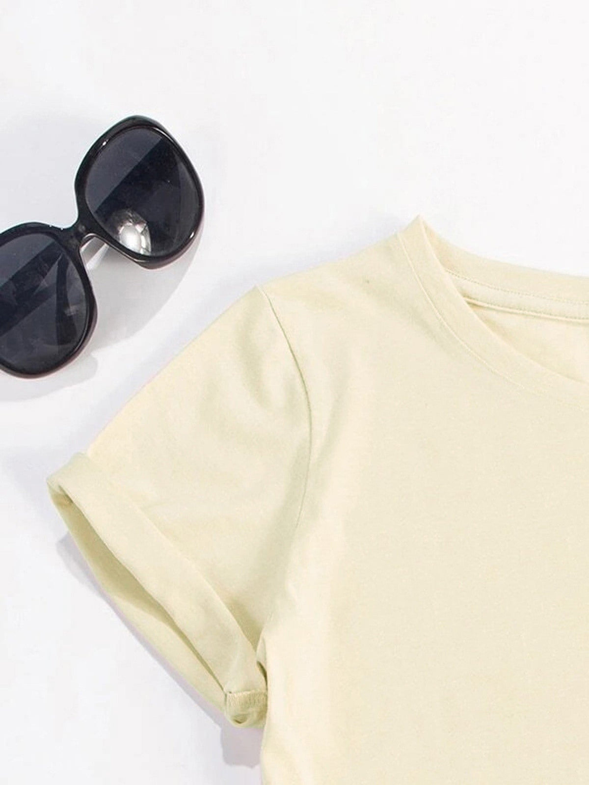 Letter Graphic Round Neck Short Sleeve T-Shirt Trandify deal