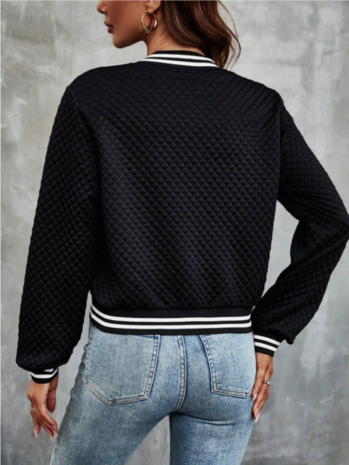 Zip Up Long Sleeve Jacket Trandify Deal