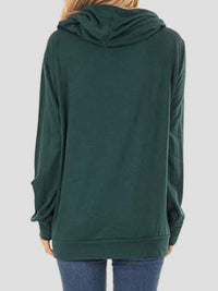 Drawstring Letter Graphic Long Sleeve Hoodie Trandify Deal