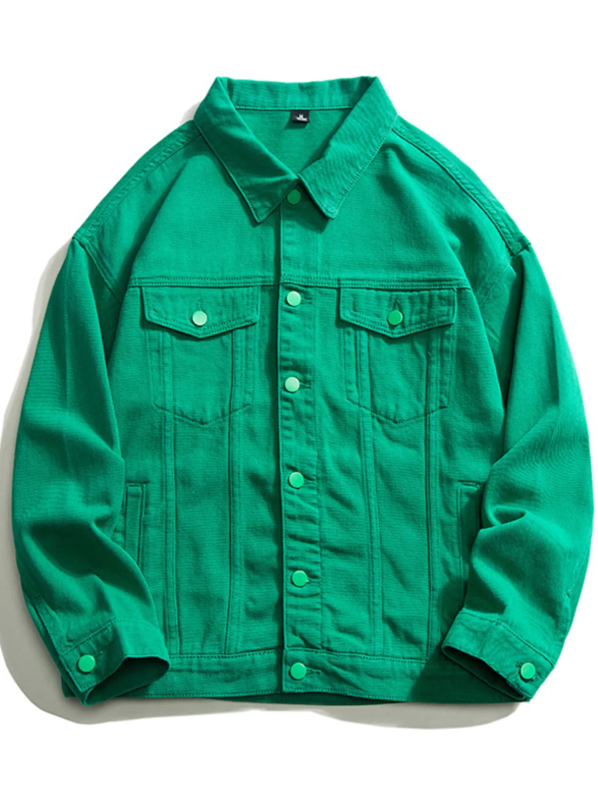 Plus Size Denim Jacket for Men, Classic Fit Button-Up