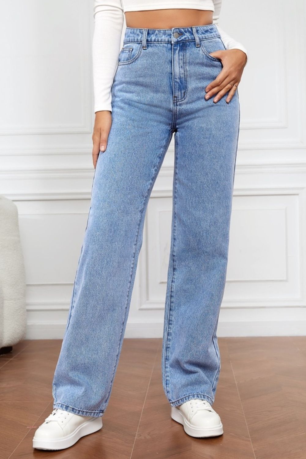 High Waist Straight Jeans Trandify deal