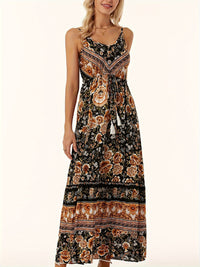 Printed Scoop Neck Midi Cami Dress Trandify deal