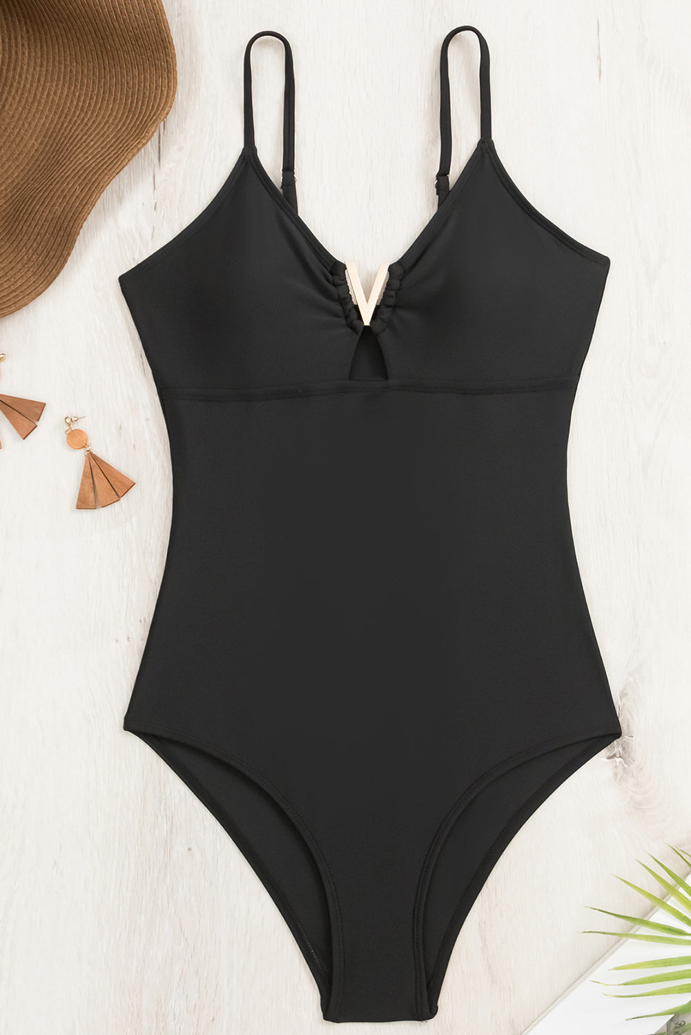 Cutout Spaghetti Strap One-Piece Swimwear Trandify deal