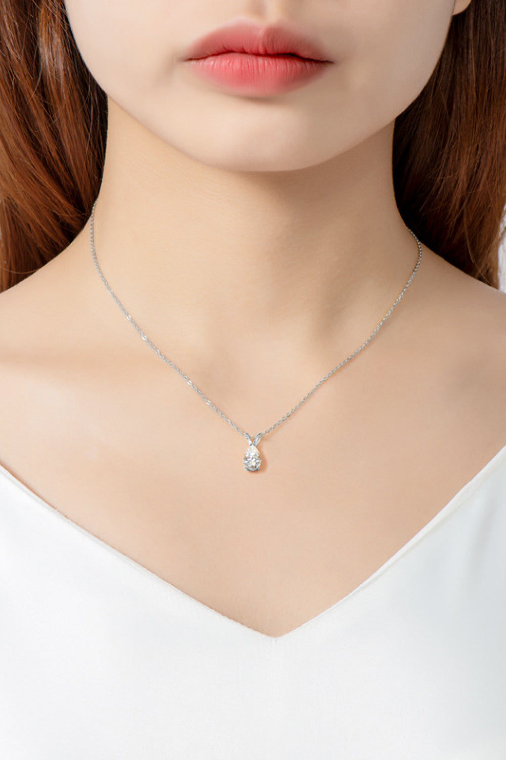 1.5 Carat Moissanite Pendant 925 Sterling Silver Necklace Trandify Deal
