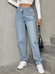 Fashionable High-Waisted Straight Leg Jeans for Women – USA