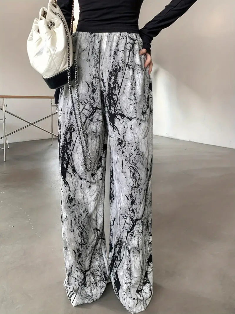 Printed Wide Leg Pants Trandify Deal