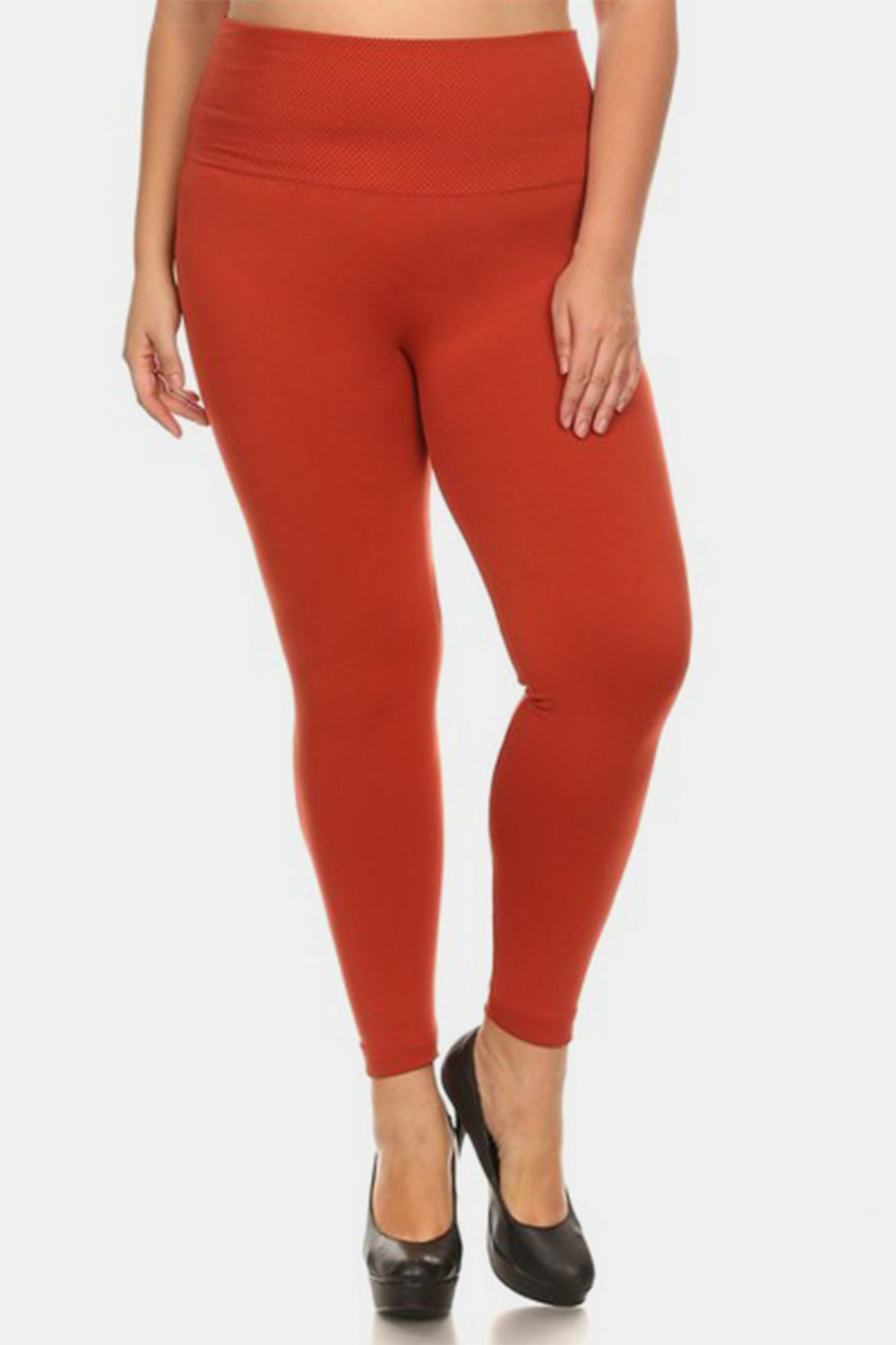Yelete Full Size Seamless High Waist Fleece Leggings Trandify deal