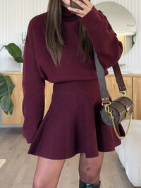 Women's ribbed knit sweater dress long sleeve mini fall outfit casual dress