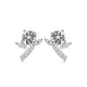 2 Carat Moissanite Stud Earrings for Women, 925 Sterling Silver
