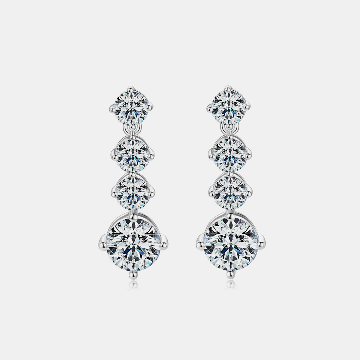 4 Carat Moissanite 925 Sterling Silver Earrings Trandify Deal