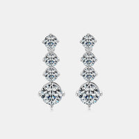 4 Carat Moissanite 925 Sterling Silver Earrings Trandify Deal
