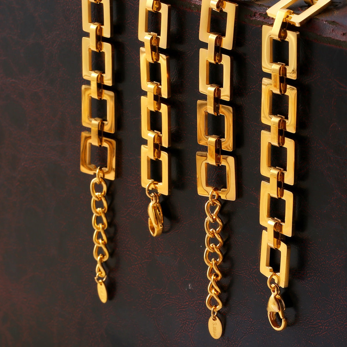 Titanium Steel Hollow Square Chain Bracelet Trandify Deal