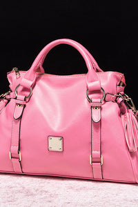 PU Leather Handbag with Tassels Trandify Deal