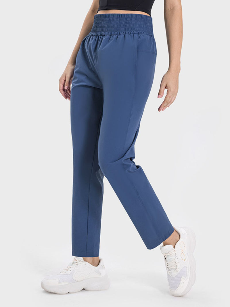 Millennia Pocketed High Waist Active Pants Trandify deal