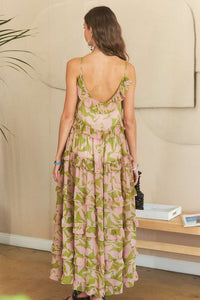 ADORA Ruffled Tiered Scoop Neck Cami Dress Trandify Deal