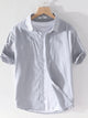 Breathable Plus Size Men’s Shirt – Lightweight Short Sleeve Button-Up – Office & Vacation Style