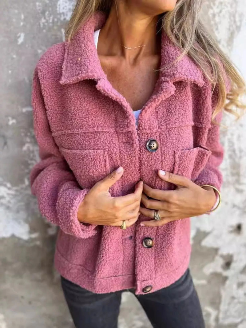 Women's Plus Size Sherpa Shacket - Cozy Fleece Lined Jacket
