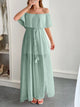 Women’s Swiss Dot Off Shoulder Maxi Dress for Summer – TrandifyDeal