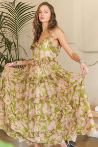 ADORA Ruffled Tiered Scoop Neck Cami Dress Trandify Deal