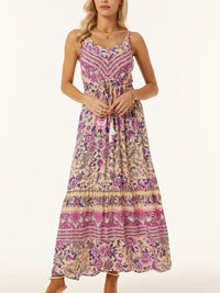 Printed Scoop Neck Midi Cami Dress Trandify deal