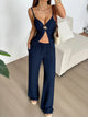 Women’s V-Neck Cami and Lounge Pants Set – Soft Stretchy Summer Outfit