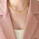 Brass Inlaid Zircon Letter Pendant Necklace Trandify deal