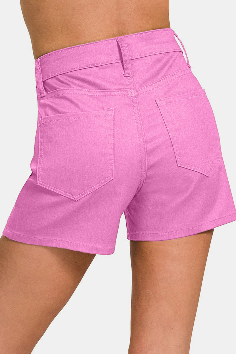 Zenana High Waist Denim Shorts Trandify deal