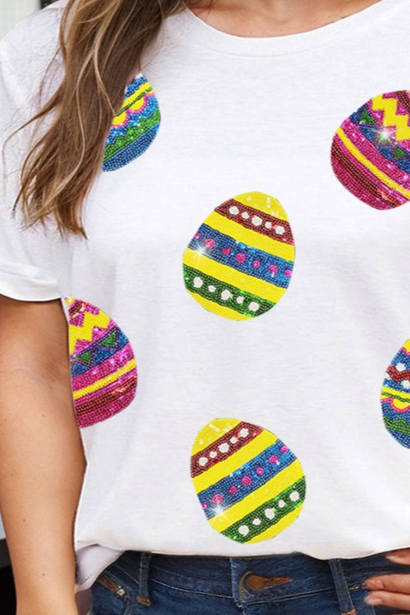 Plus Size Easter Round Neck Short Sleeve T-Shirt Trandify deal