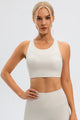Round Neck Cutout Cropped Active Tank Trandify deal