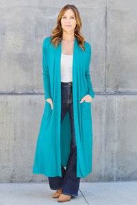 Basic Bae Full Size Open Front Long Sleeve Cover Up Trandify deal
