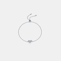 Moissanite 925 Sterling Silver Heart Bracelet Trandify deal