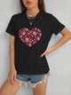 Heart Round Neck Short Sleeve T-Shirt Trandify deal