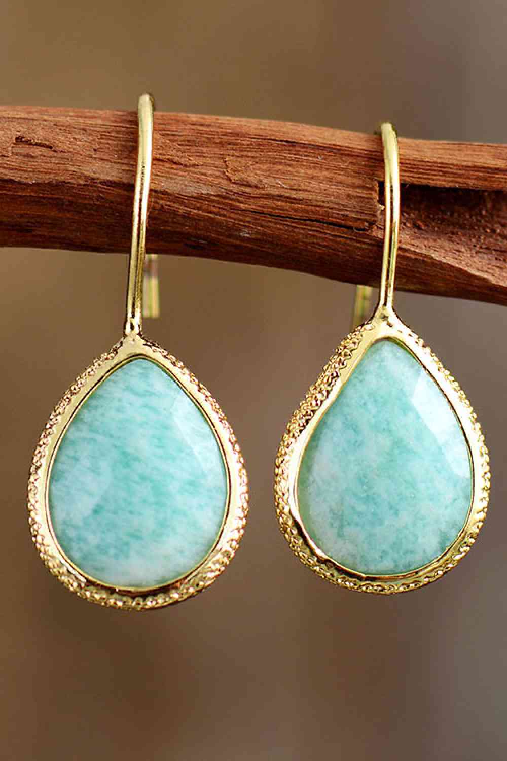 Handmade Natural Stone Teardrop Earrings Trandify deal