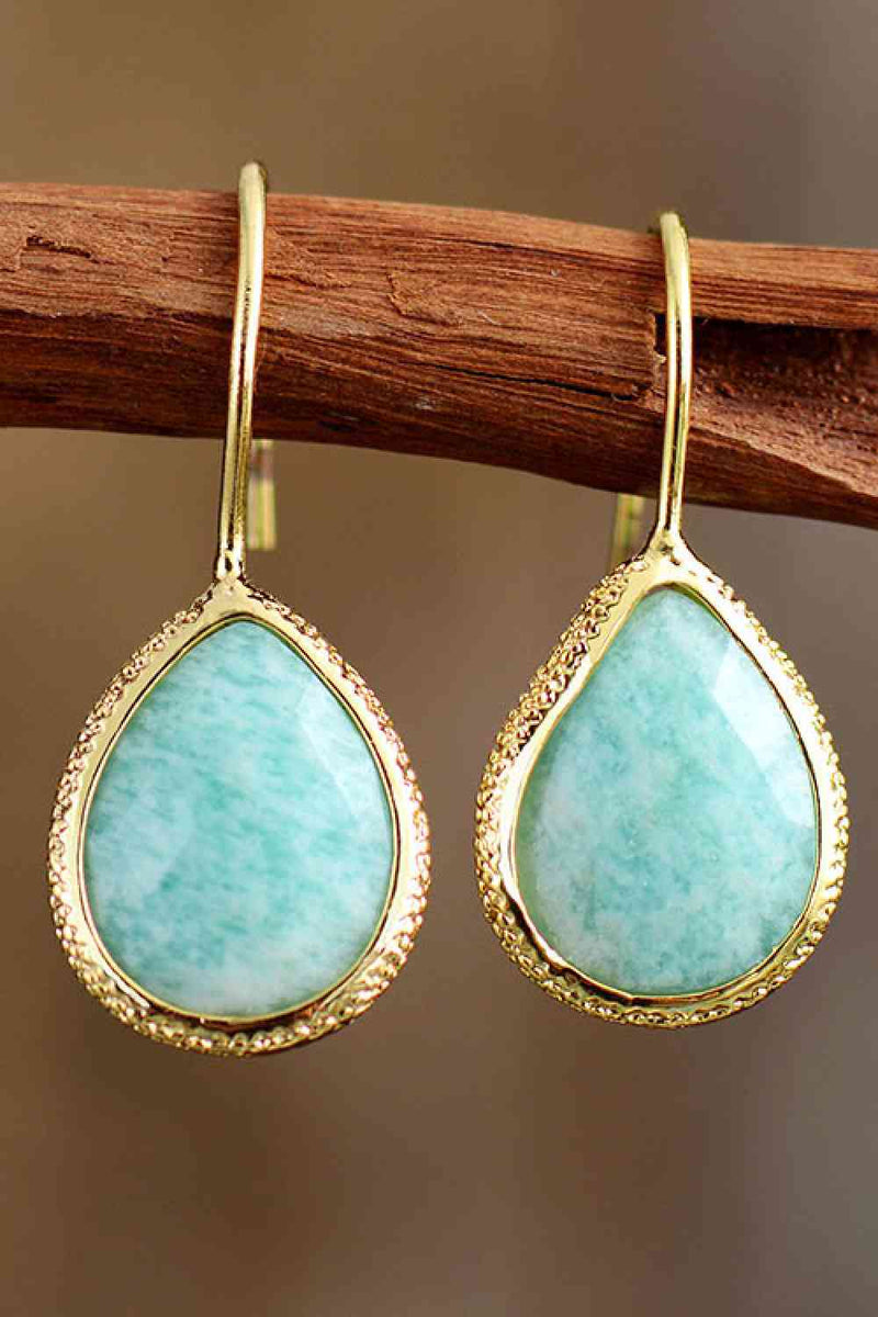 Handmade Natural Stone Teardrop Earrings Trandify deal